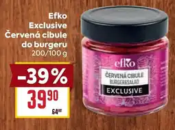 Billa Efko Exclusive Červená cibule do burgeru nabídka