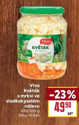 Billa Viva Květák s mrkví ve sladkokyselém nálevu nabídka