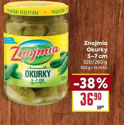 Billa Znojmia Okurky 5-7 cm nabídka