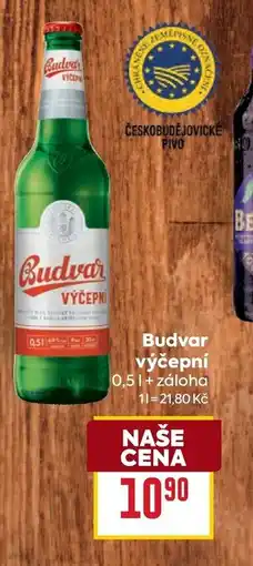 Billa Budvar výčepní nabídka