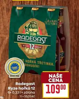 Billa Radegast Ryze hořká 12 nabídka