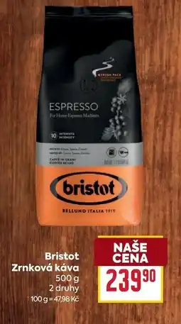 Billa Bristot Zrnková káva nabídka