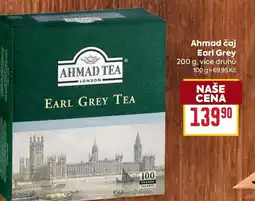 Billa Ahmad čaj Earl Grey nabídka