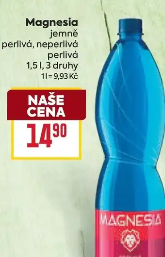Billa Magnesia jemně perlivá, neperlivá perlivá nabídka