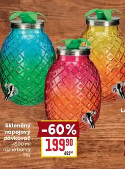 Billa Skleněný nápojový dávkovač nabídka