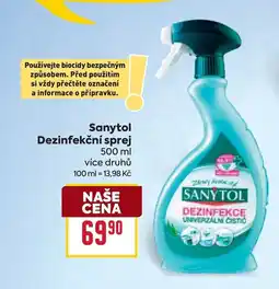Billa Sanytol Dezinfekční sprej nabídka