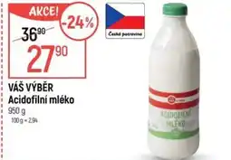 Globus VÁŠ VÝBĚR Acidofilní mléko nabídka