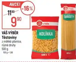 Globus VÁŠ VÝBĚR Těstoviny nabídka