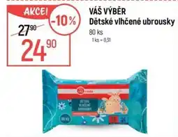 Globus VÁŠ VÝBĚR Dětské vlhčené ubrousky nabídka