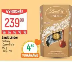 Globus Lindt Lindor pralinky nabídka