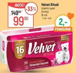 Globus Velvet Rituál toaletni papir nabídka