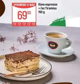 Globus Káva espresso + řez Tiramisu nabídka