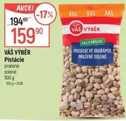 Globus VÁŠ VÝBĚR Pistácie pražené solené nabídka