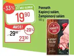 Globus Ponnath Kapiový salám, Žampionový salám nabídka