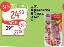 Globus Le&Co Anglická slanina 98% masa, Shaved nabídka