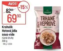 Globus Krahulik Hotová jídla sous-vide nabídka