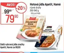 Globus Hotová jídla Apetit, Hamé nabídka