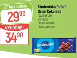Globus Studentská Pečeť, Orion Čokoláda nabídka