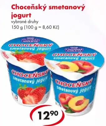 CBA Choceňský smetanový jogurt nabídka
