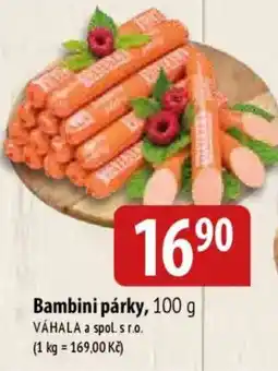 Bala Bambini párky nabídka