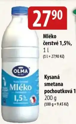 Bala Mléko čerstvé 1,5%, nabídka