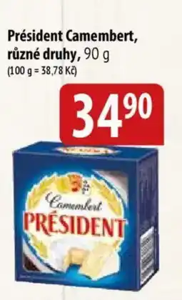 Bala PRÉSIDENT Camembert, různé druhy nabídka