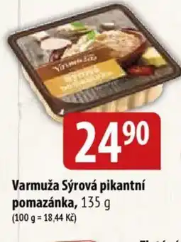 Bala Varmuža sýrová pikantní pomazánka nabídka