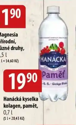 Bala HANÁCKÁ Kyselka kolagen, pamět nabídka
