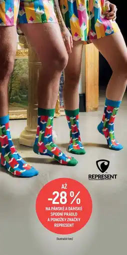Globus Na pánské a dámské spodní prádlo a ponožky značky represent nabídka
