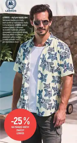 Globus Na pánské oděvy značky lerros nabídka