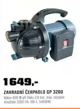 OBI Zahradní čerpadlo gp 3200 nabídka