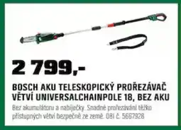 OBI BOSCH Aku teleskopický prořezávač větví universalchainpole 18, bez aku nabídka