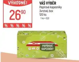 Globus VÁŠ VÝBĚR Papírové kapesniky nabídka