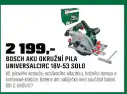 OBI BOSCH Aku okružní pila universalcirc 18V-53 solo nabídka