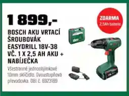 OBI BOSCH Aku vrtací šroubovák easydrill 18v-38 vč. 1 x 2,5 ah aku + nabíječka nabídka