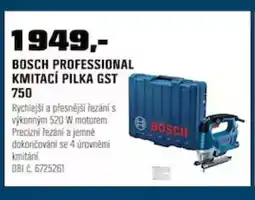 OBI BOSCH Professional kmitací pilka GST 750 nabídka