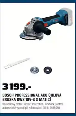 OBI BOSCH Professional aku úhlová bruska GWS 18V-8 S maticí nabídka