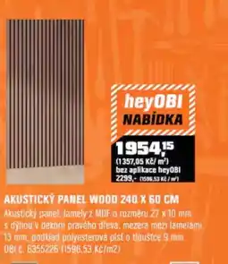 OBI Akustický panel wood nabídka