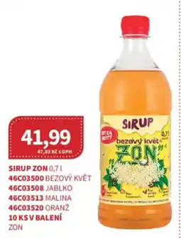 Kubík potraviny Sirup Zon nabídka