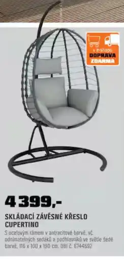 OBI Skládací závěsné křeslo cupertino nabídka