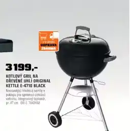 OBI Kotlový gril na dřevěné uhlí original kettle E-4710 black nabídka