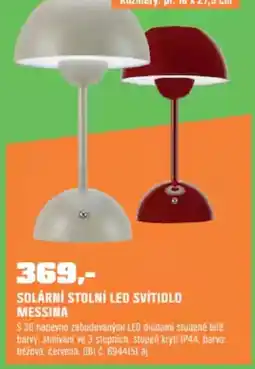 OBI Solární stolní led svítidlo messina nabídka