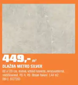OBI Dlažba metro silver nabídka