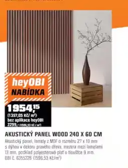 OBI Akustický panel wood nabídka