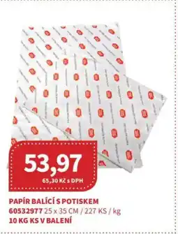 Kubík potraviny Papír balící s potiskem nabídka