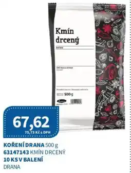 Kubík potraviny Koření Drana nabídka