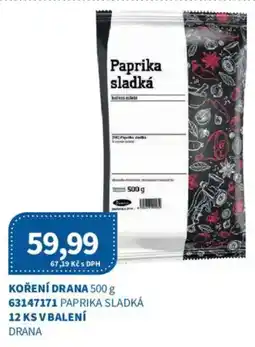 Kubík potraviny Koření Drana nabídka