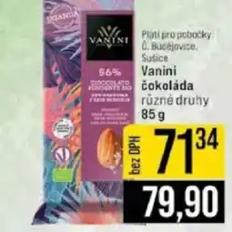 Jip Vanini čokoláda nabídka