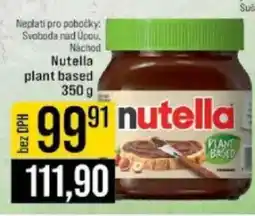Jip Nutella plant based nabídka