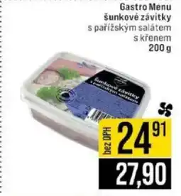 Jip Gastro Menu šunkové závitky nabídka